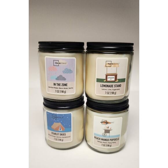 MAINSTAYS 7oz Scented Candles Lots of 4 - Picture 2 of 4